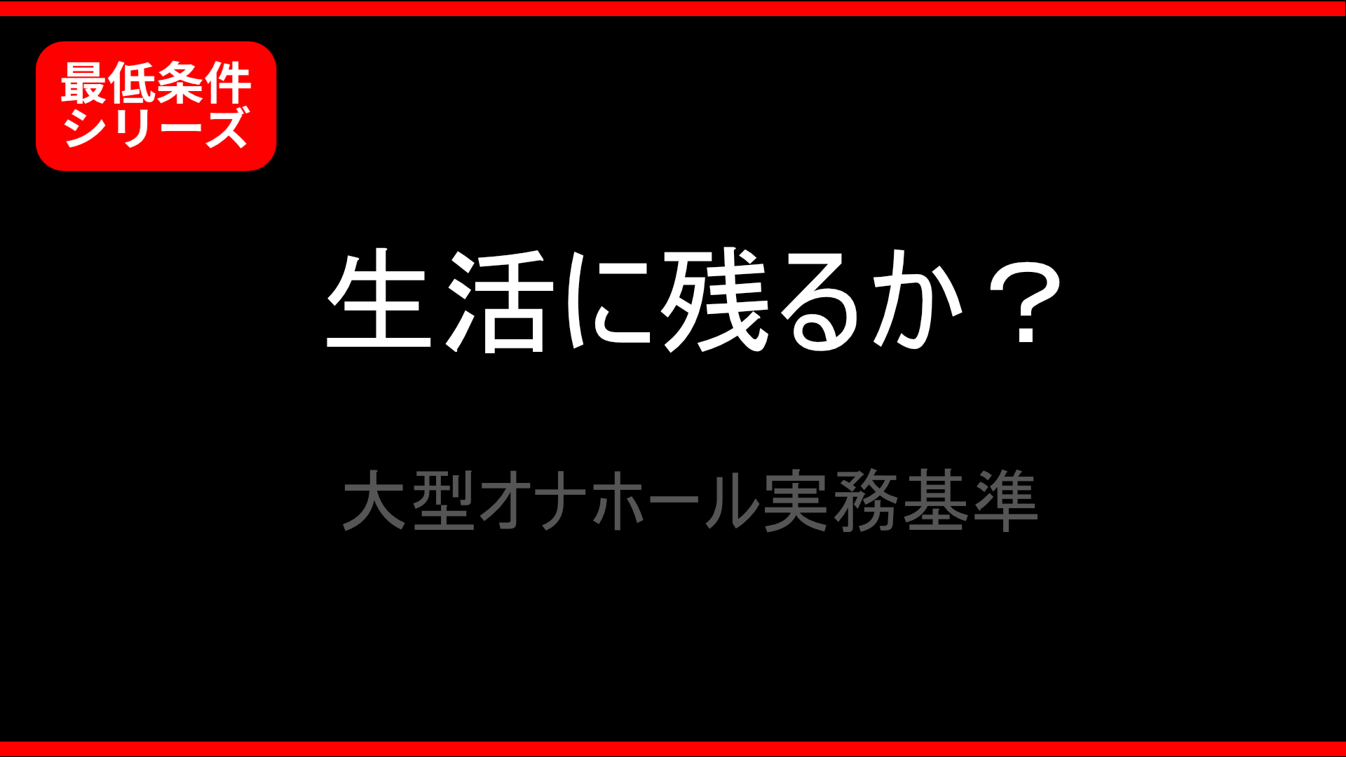 最低条件｜大型オナホールが生活に残るための実務基準まとめ